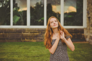 senior model girl in gorgeous light