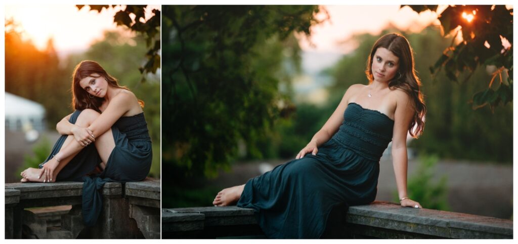 Gorgeous Senior session  at mellon park for golden hour  