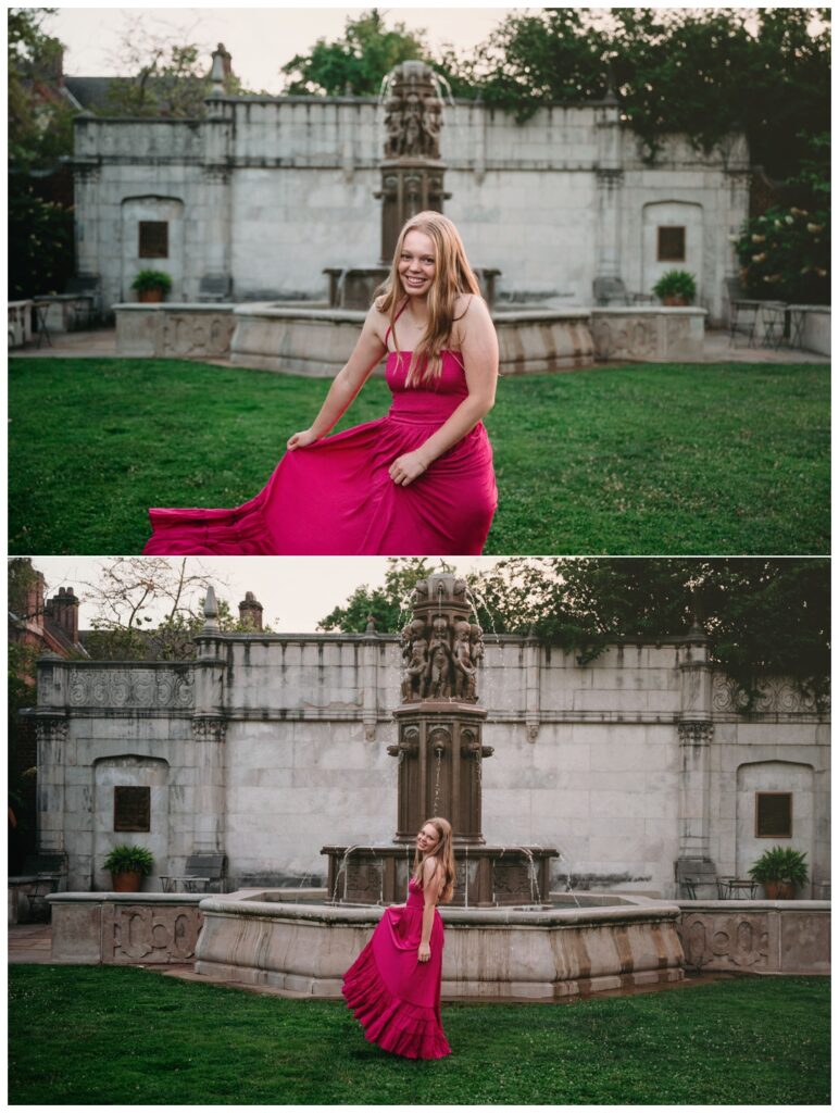 Senior photo shoot at Mellon Park Pittsburgh