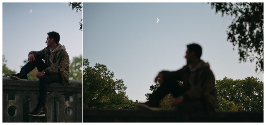 High school boy senior posing in Mellon Park during a fall photoshoot in Pittsburgh, captured by a senior photographer