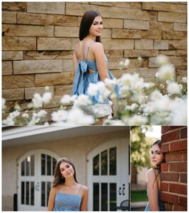 High school senior demonstrates how fall sessions don't have to look like fall sessions that you can still wear summary outfits